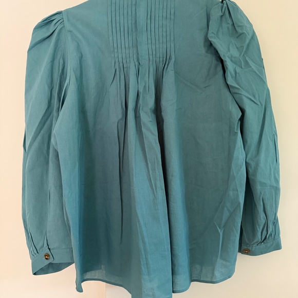 HUNTER BELL Cotton Pintuck Top - Sz M - Picture 5 of 5